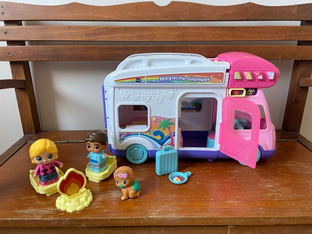 VTech Magische Glamper met poppen en accessoires, Ophalen of Verzenden, Zo goed als nieuw, Jongen of Meisje