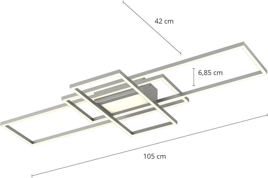 Lindby LED Plafondlamp - Modern & Dimbaar met Afstandsbedien, Modern, Dimbaar, Overige fittingen, Ophalen of Verzenden