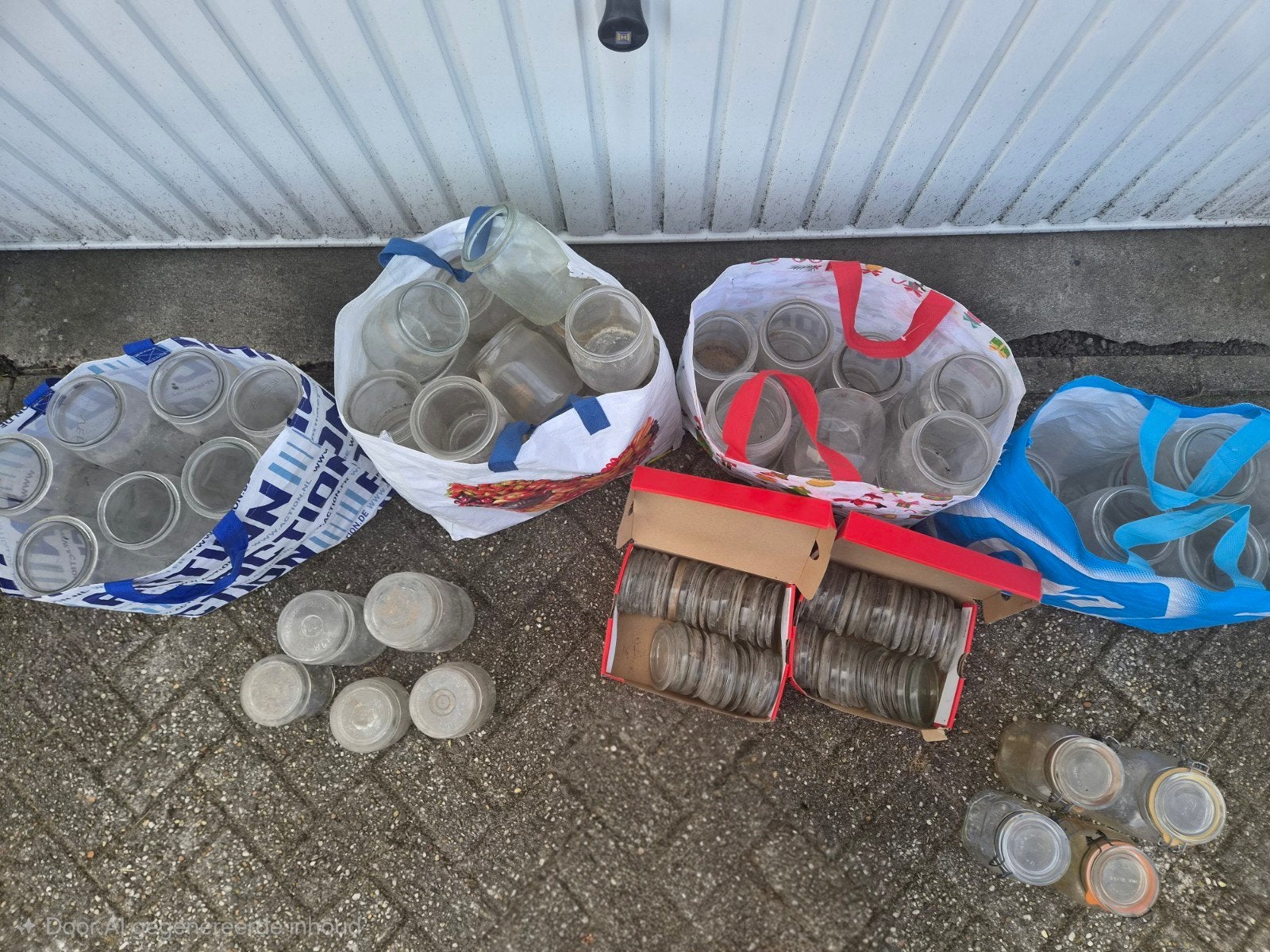 Originele Vegla Weckpotten met Glazen Deksel + 10 Klemmen (D, Ophalen of Verzenden, Gebruikt, Glas, Overige merken