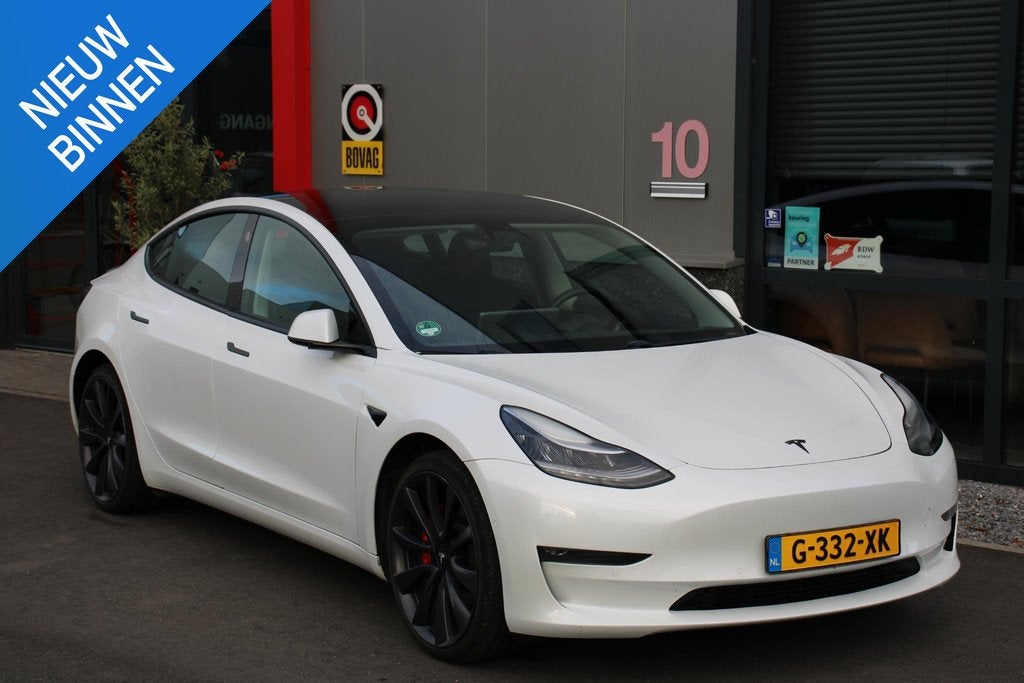 Tesla Model 3 Performance AWD 75 kWh 62DKM, CHROME DELETE, Auto's, Tesla, Bedrijf, Te koop, Model 3, 4x4, ABS, Adaptive Cruise Control