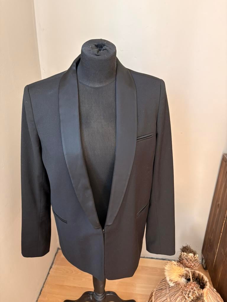 Sandro mooie zwarte blazer/jasje mt 42 ZGAN, Zwart, Maat 42/44 (L), Ophalen of Verzenden, Zo goed als nieuw