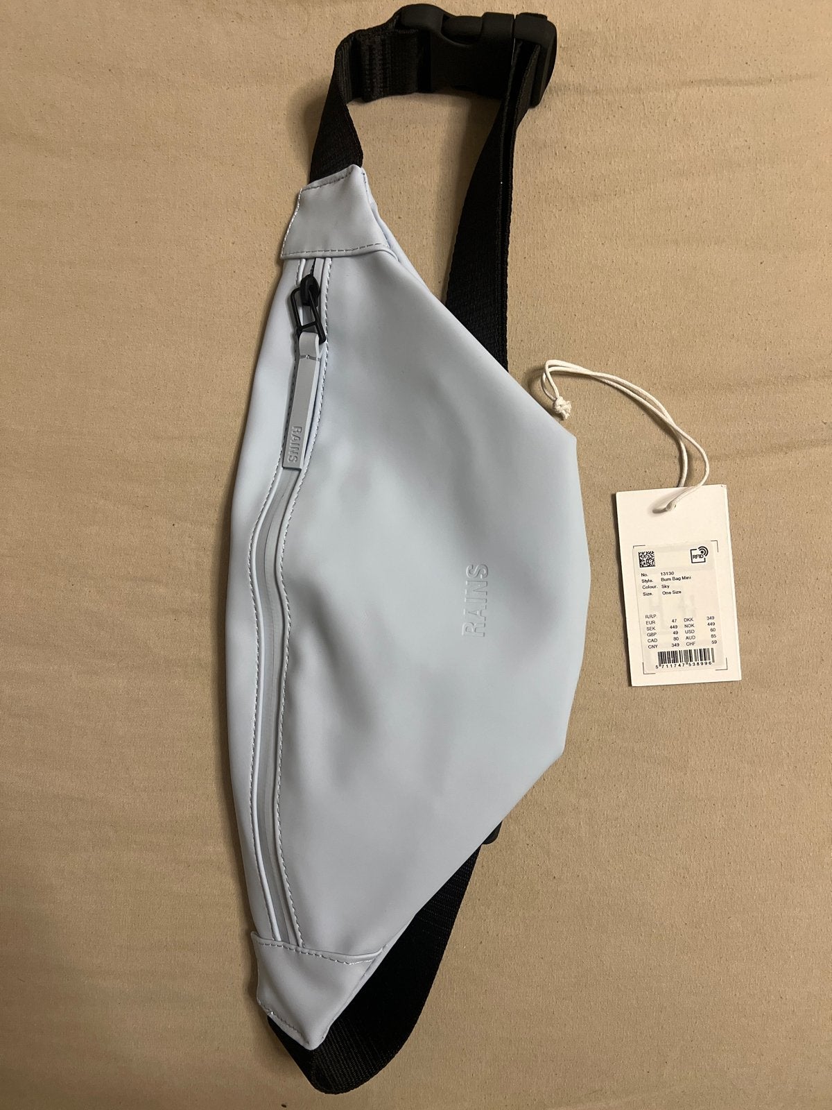 Rains Sling bum Bag Mini - Nieuw met kaartjes, Ophalen, Nieuw, Blauw, Schoudertasje