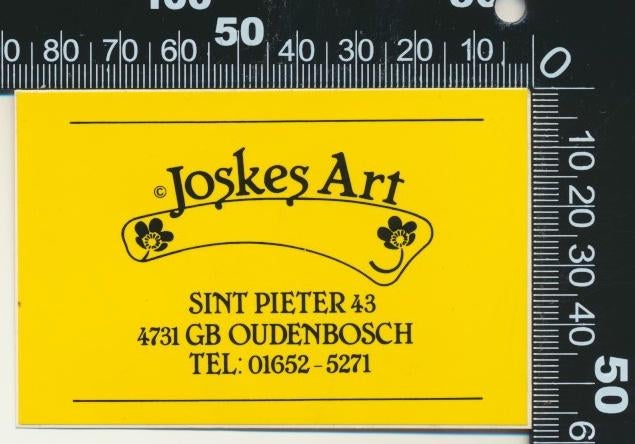 Sticker: Joskes Art - Oudenbosch (2), Ophalen of Verzenden, Zo goed als nieuw, Bedrijf of Vereniging