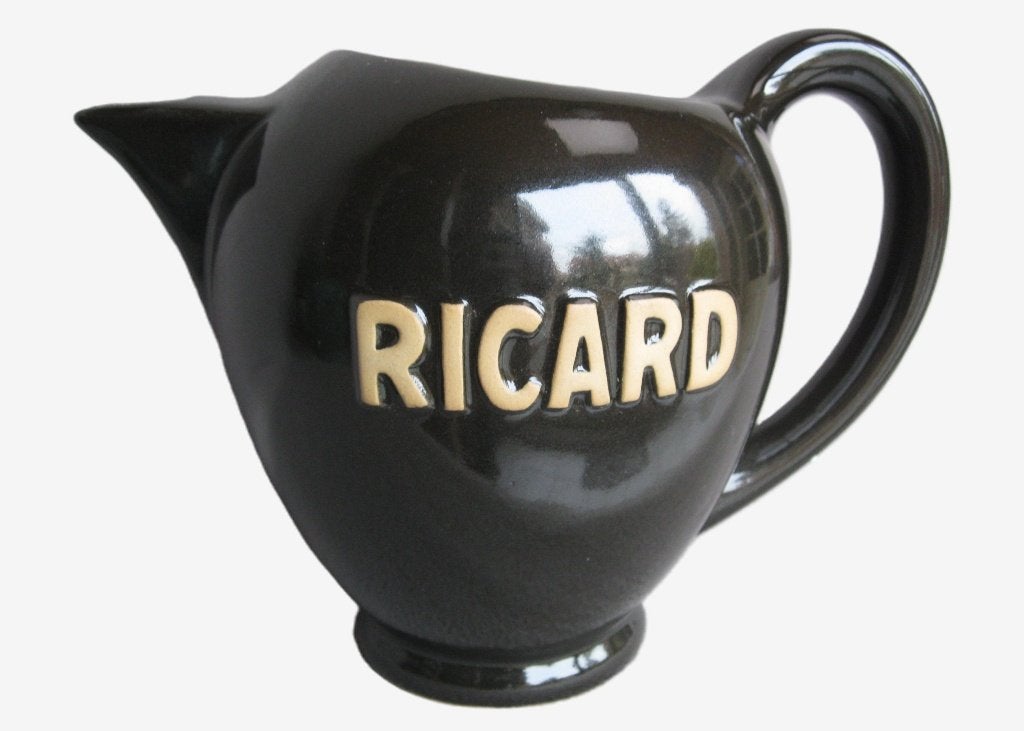 ZELDZAME vintage 3L kruik Ricard zwart., Ophalen