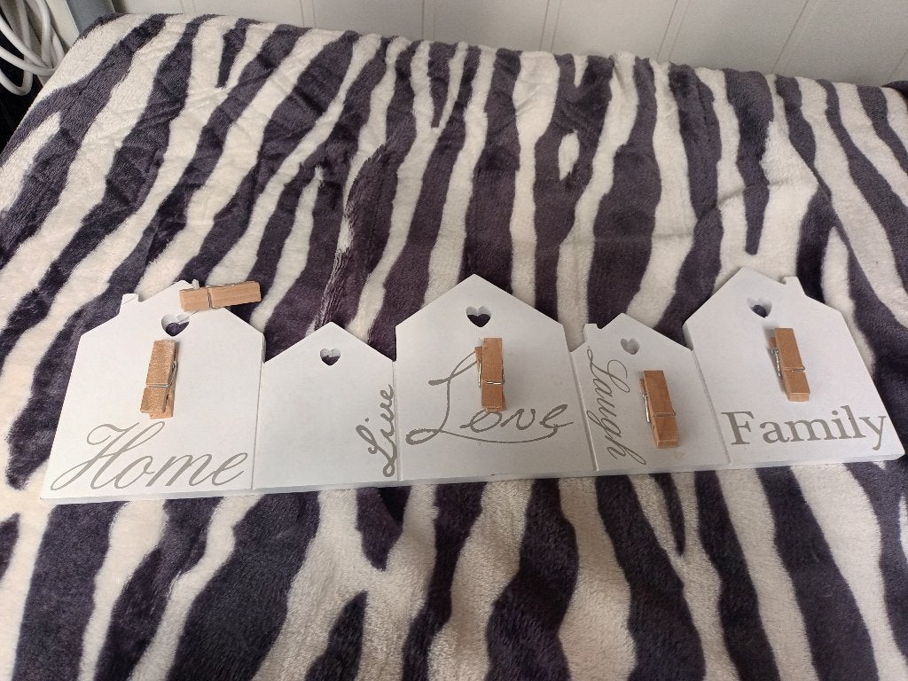 nieuw houten huisjes met knijpertjes, Ophalen of Verzenden, Nieuw, Hout