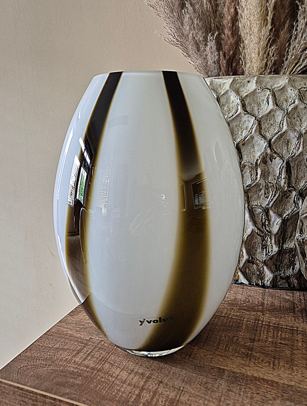 Volux zebra lamp, Ophalen of Verzenden, Zo goed als nieuw, Glas, Minder dan 50 cm