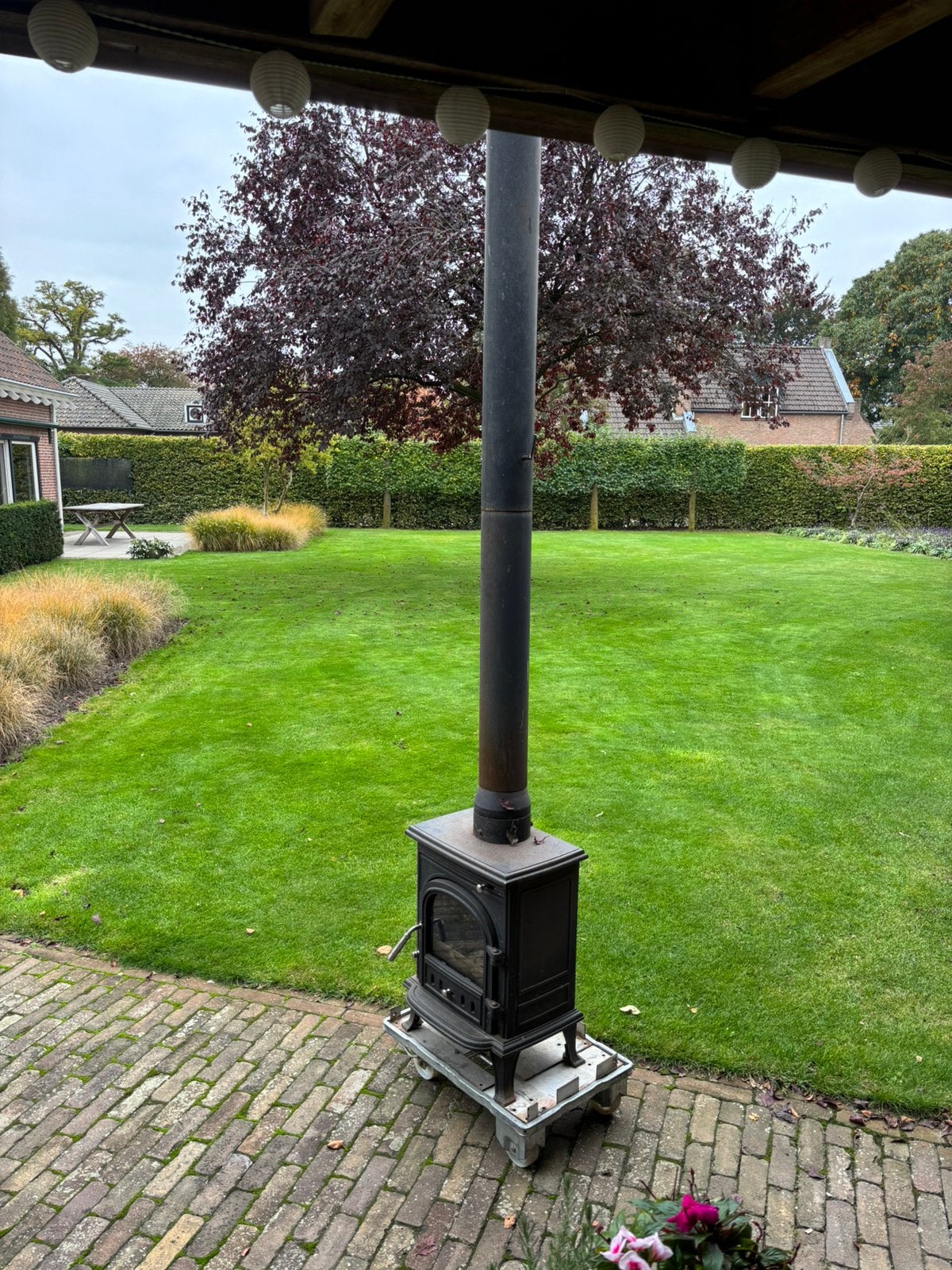 Gietijzeren houtkachel, Tuin en Terras, Tuinhaarden, Ophalen, Gebruikt