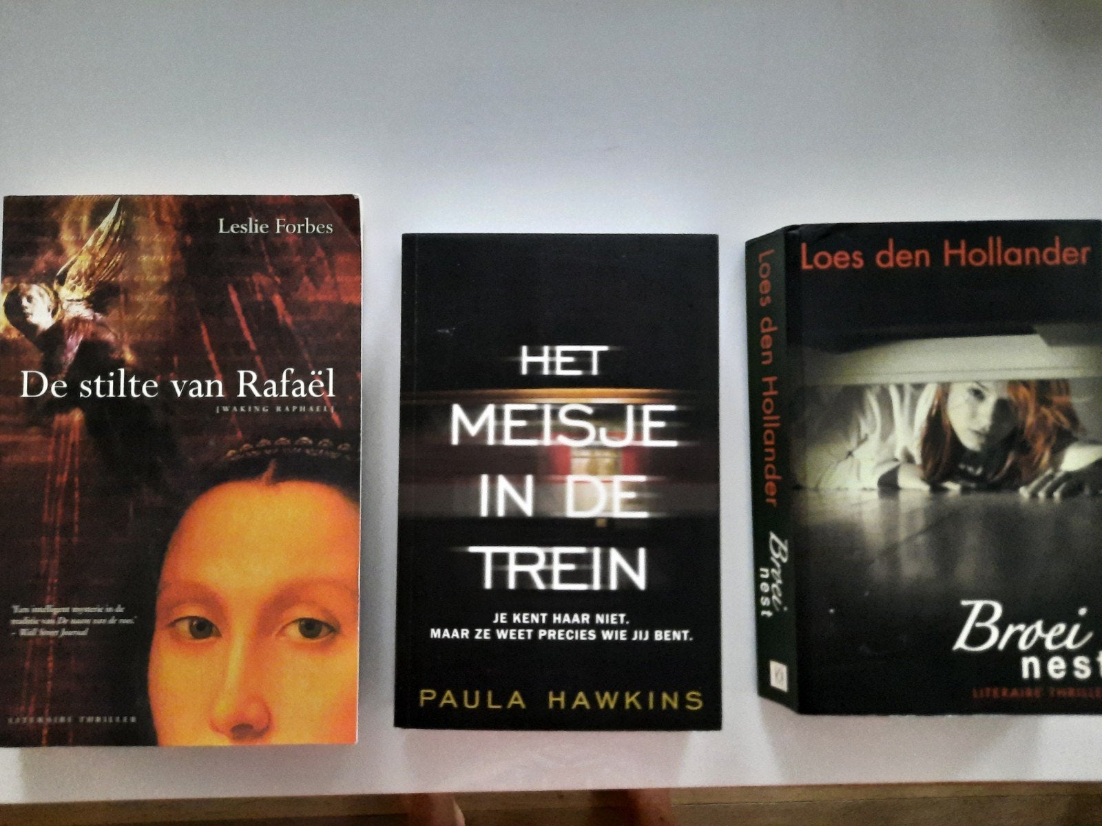 3 Thrillers Leslie Forbes,  Paula Hawkins  Loes d. Hollander, Boeken, Ophalen of Verzenden, Zo goed als nieuw
