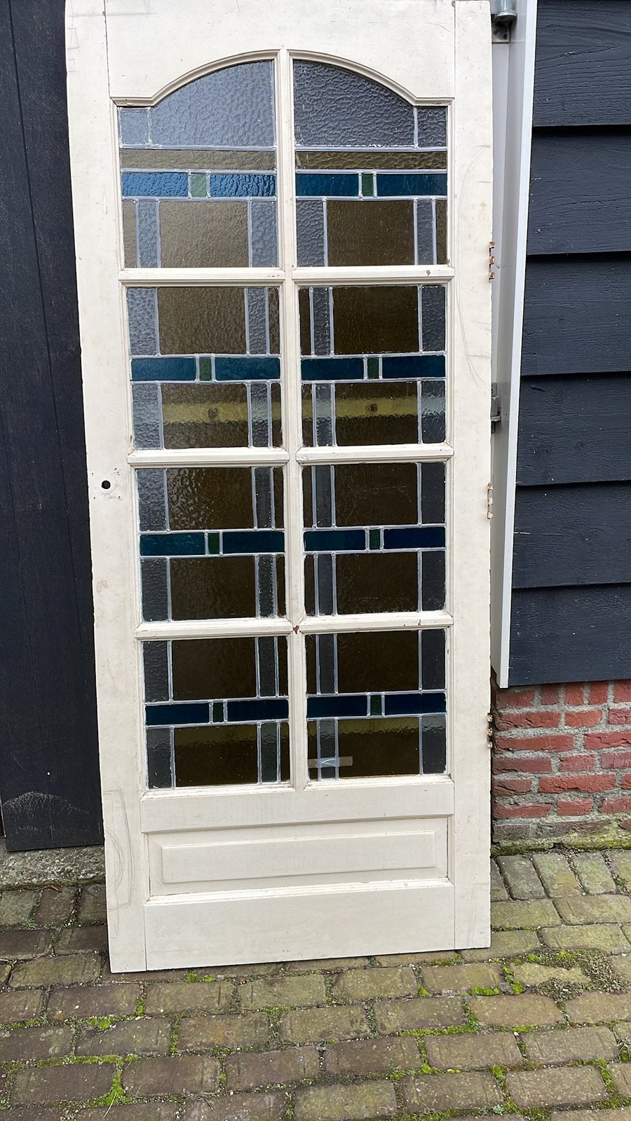 Glas in lood deur, Ophalen, Binnendeur, 200 tot 215 cm, Glas