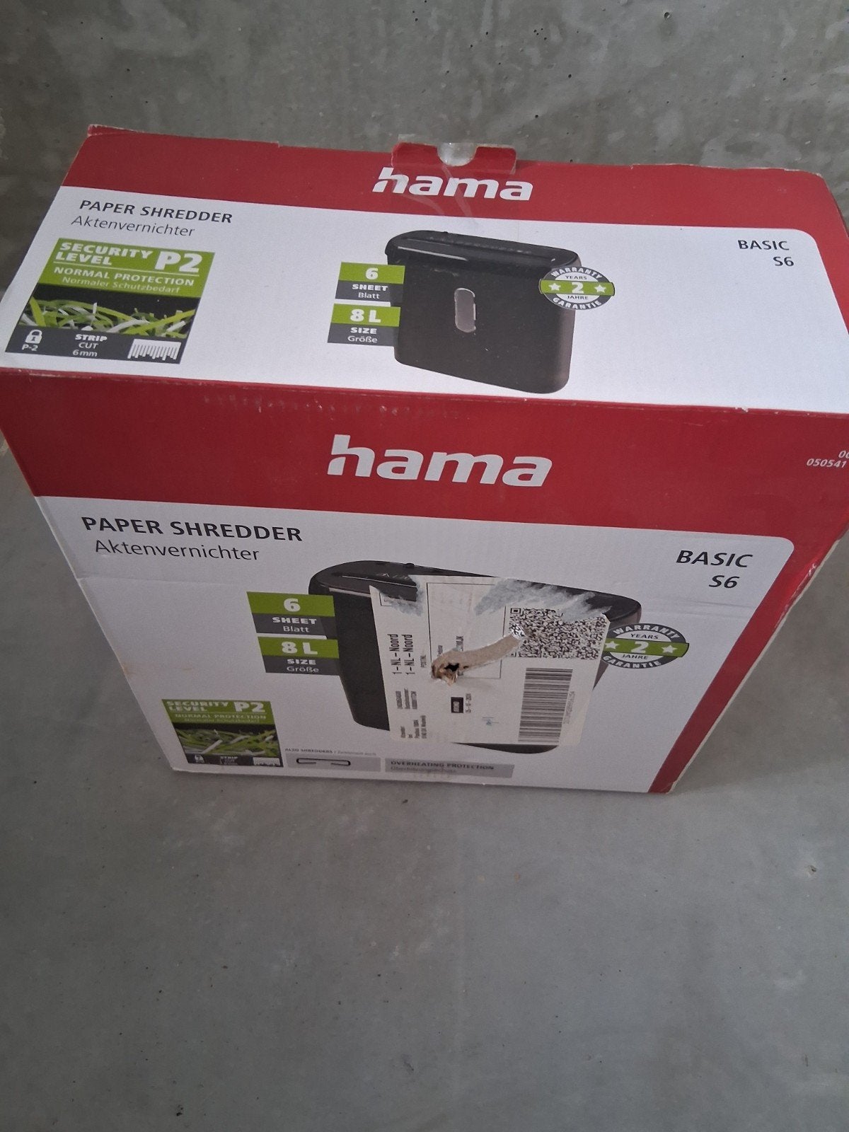 Hama Basic S6 Papierversnipperaar - Nieuw in doos, Ophalen of Verzenden