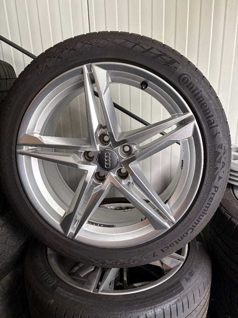 Originele Audi Speedline Velgen 18 inch | Continental Banden, Auto-onderdelen, Banden en Velgen, Ophalen, 18 inch, Band(en), Personenwagen