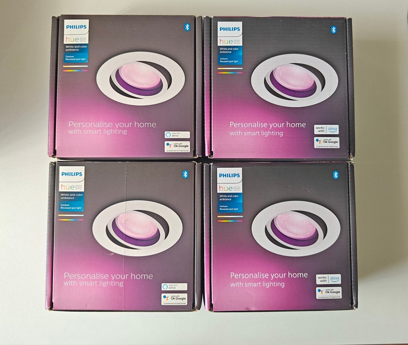 4x Philips Hue Centura Wit Smart Spotjes (Nieuw & Geseald), Wit, Nieuw, Ophalen of Verzenden, Philips Hue