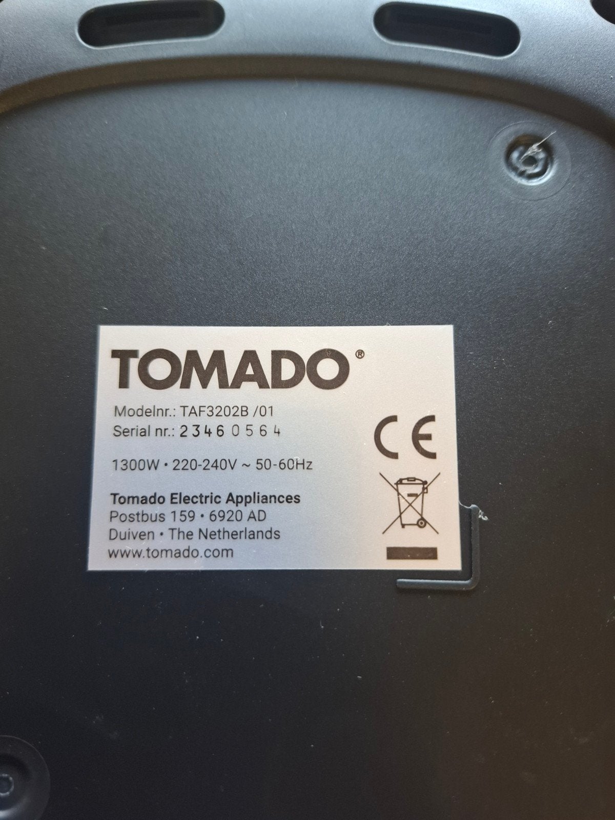airfryer, Ophalen, Gebruikt
