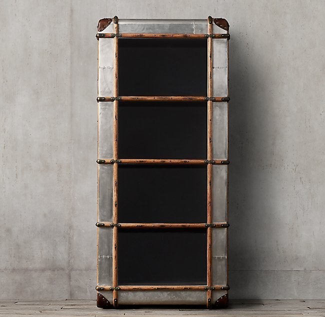 Boekenkast aviator Trunk - voorraad - hoge korting!, Met plank(en), Aviator Industrieel, Zo goed als nieuw, Overige materialen