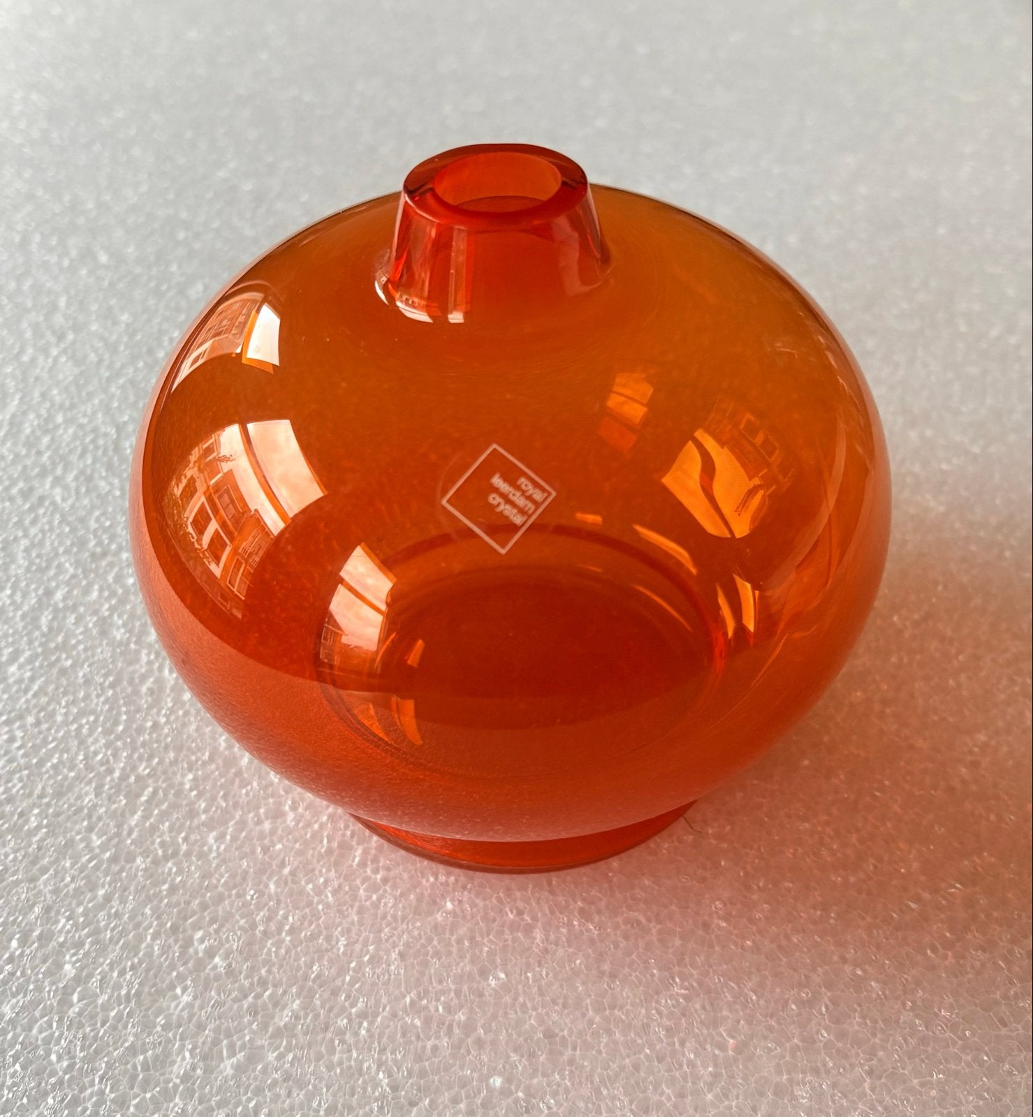 Oranjevaasje "Beatrix 75 jaar" Royal Leerdam Crystal, Ophalen of Verzenden