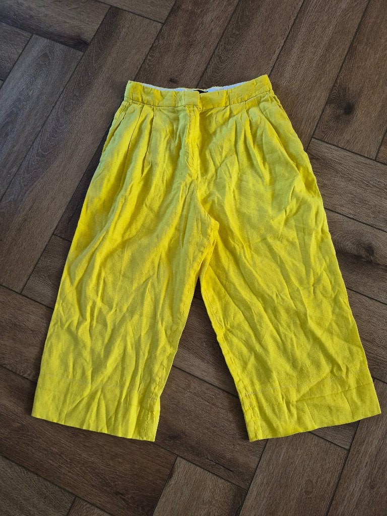 Super leuke 3/4 bermuda van Massimo Duti, maat XS, Massimo Dutti, Geel, Ophalen of Verzenden, Zo goed als nieuw