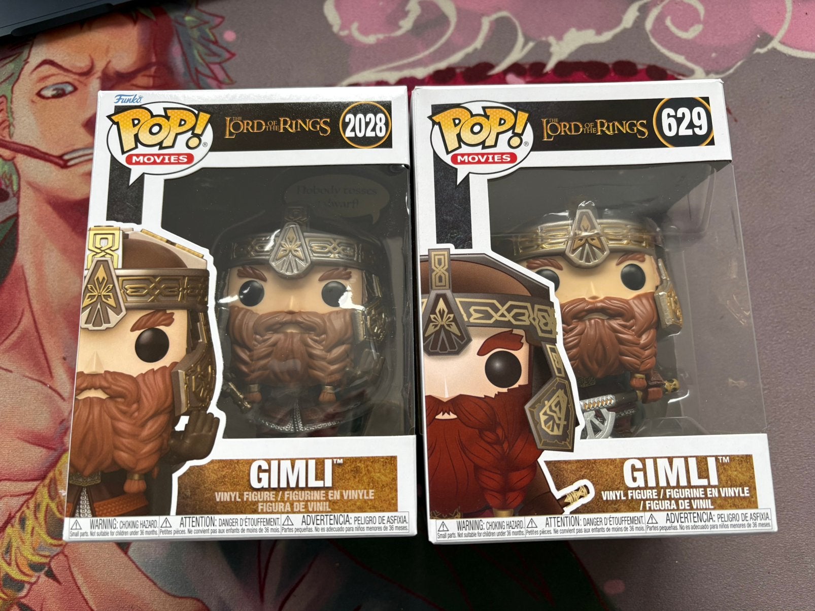 Funko Pop! Gimli #629 & #2028 Lord of the Rings LOTR set, Funko Europe, Ophalen of Verzenden, Zo goed als nieuw, 4th floor, 1 Queen Caroline St, London W6 9YN, Verenigd Koninkrijk