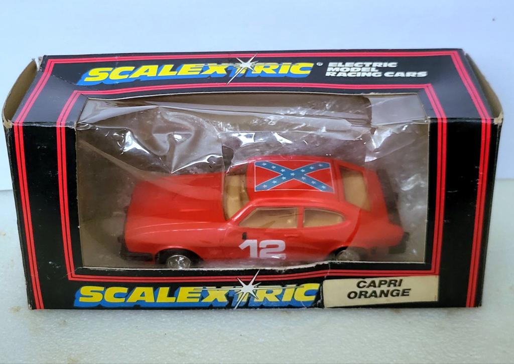Originele Scalextric Ford Capri Oranje " the General" NMIB, Overige merken, Ophalen of Verzenden, Elektrisch, Racebaan