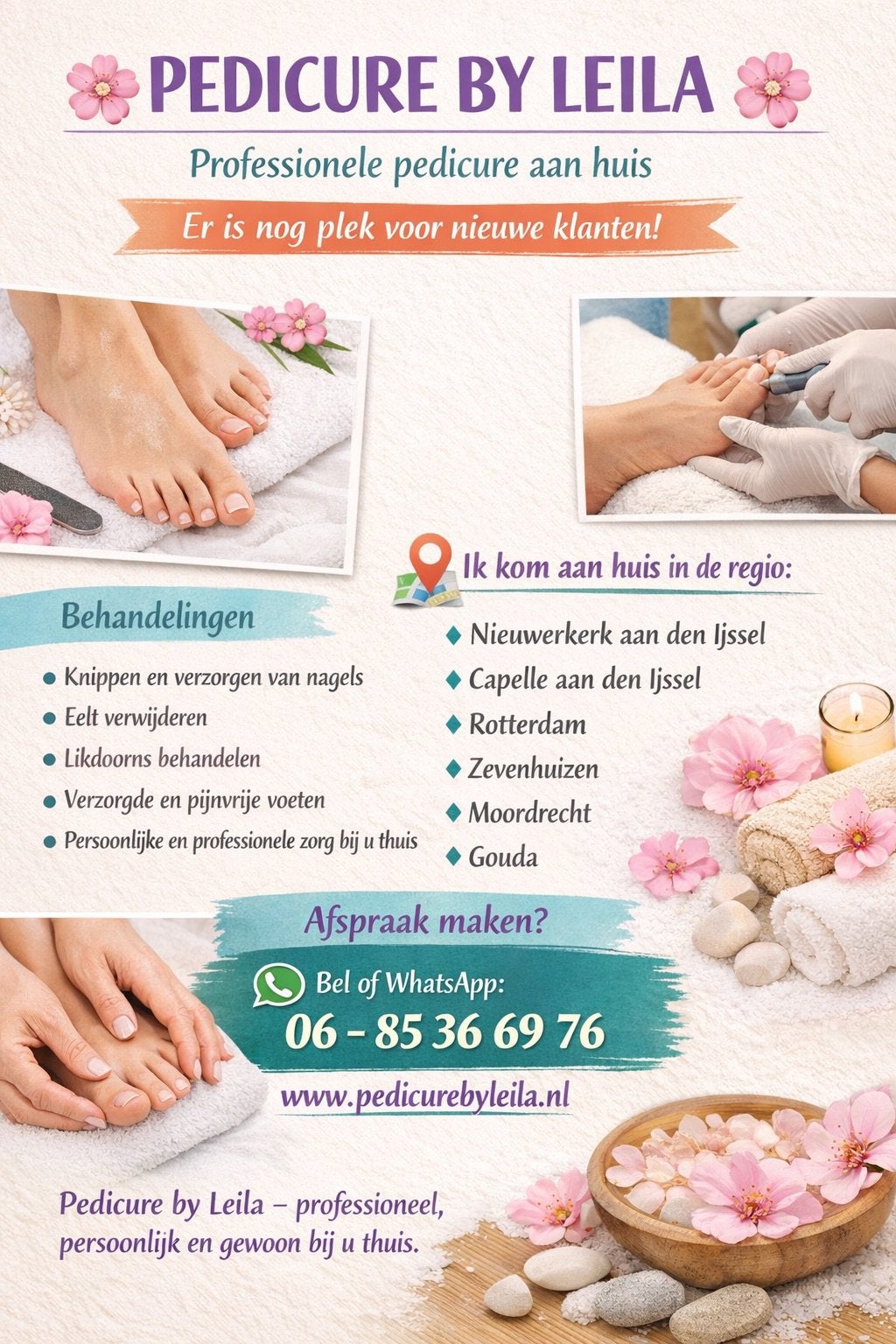Ambulant pedicure, Ophalen, Nieuw, Overige typen