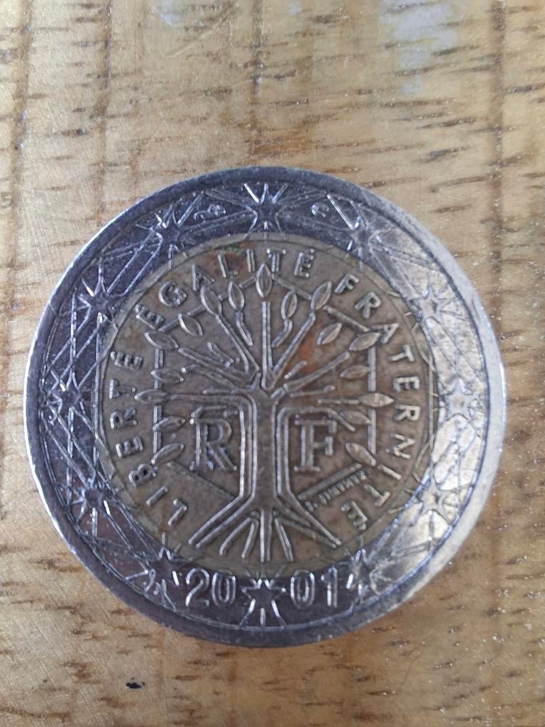 Franse 2 euro munt 2001, Postzegels en Munten, Munten | Europa | Euromunten, Ophalen of Verzenden, Frankrijk, 2 euro