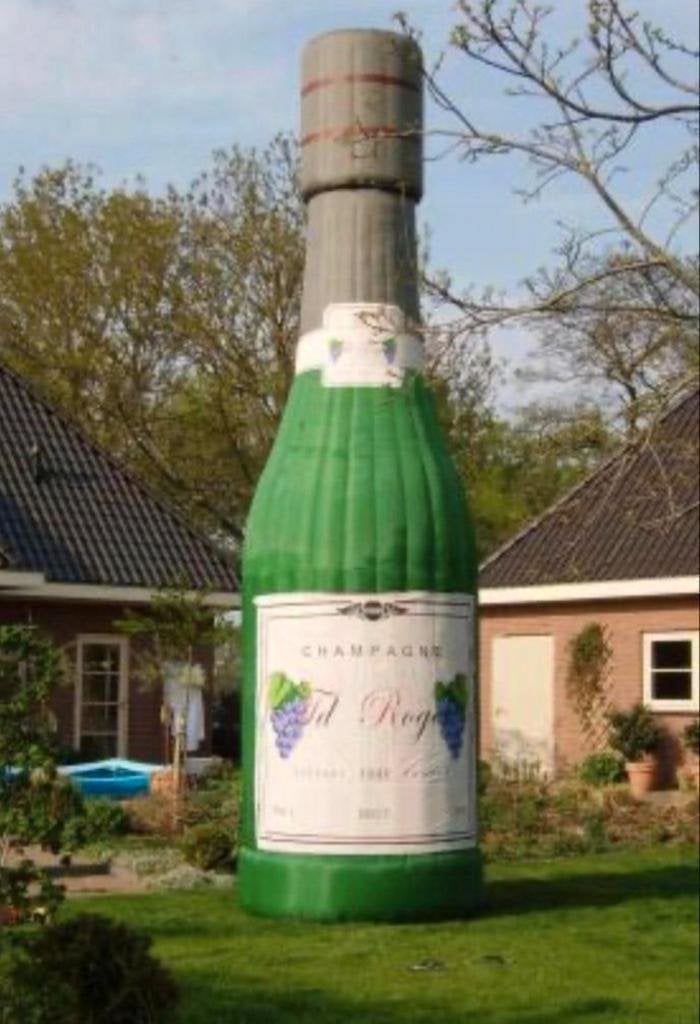 Opblaasbare Champagnefles 7 meter. Abraham, Sarah, ooievaar, Ophalen of Verzenden, Zo goed als nieuw, Overige