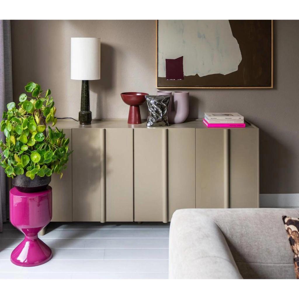 WOOOD dressoir grijsgroen grenen, Ophalen, Scandinavisch design, Met deur(en), Zo goed als nieuw