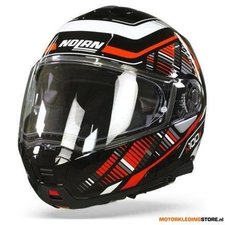 Nolan N100-5 P Starboard Systeemhelm, Zwart-Rood, Ophalen of Verzenden, Nieuw met kaartje