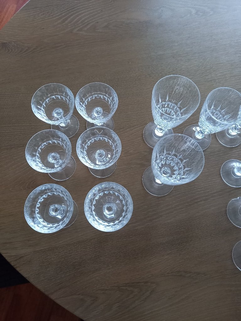 30 delig kristallen glazen set van  Cristal D"Arques zgan, Ophalen of Verzenden, Zo goed als nieuw, Overige typen