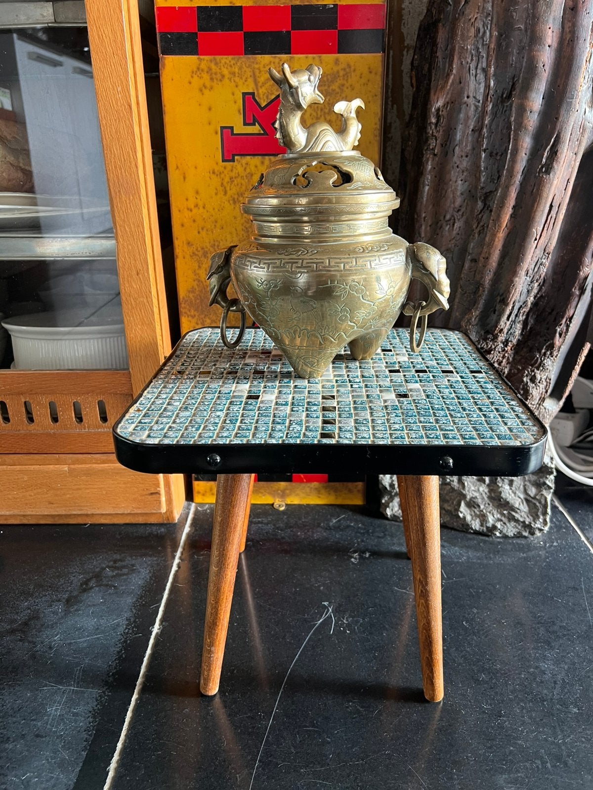 VINTAGE MOZAÏEK KLEIN LAAG TAFELTJE, Ophalen