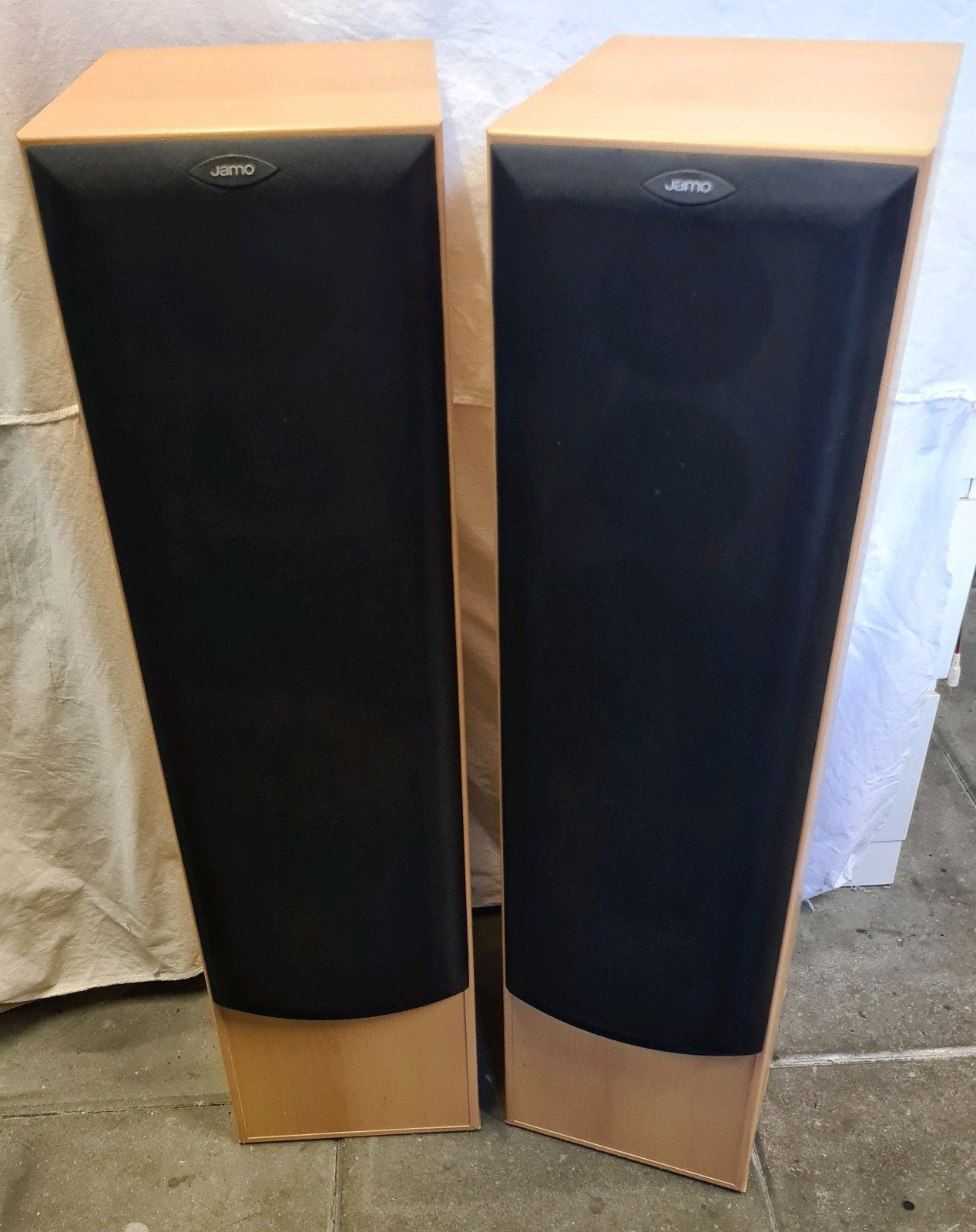 Jamo e-470 luidsprekers 100-170 watt in mooie staat, Audio, Tv en Foto, Vloerstaande luidspreker, Gebruikt, Jamo, Ophalen
