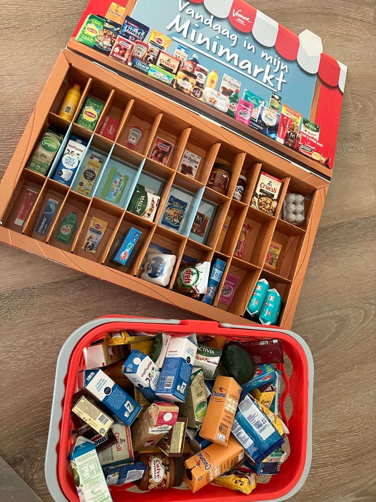 Vomar Minimarkt Speelgoed Boodschappen met Mandje, Verzenden, Gebruikt, Jongen of Meisje