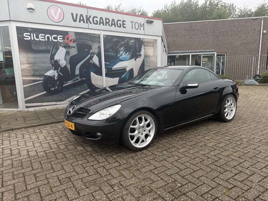 Mercedes-Benz SLK 200 K. (bj 2005, automaat), Auto's, Automaat, Gebruikt, Zwart, 4 cilinders