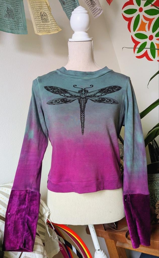 Goa hippie psy pixie fairy forest trui vlinder libelle, Kleding | Dames, Tops, Maat 38/40 (M), Lange mouw, Ophalen of Verzenden