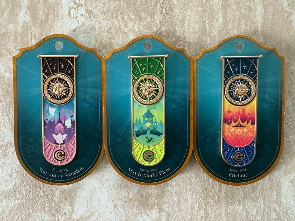 3 Efteling Zomerpins 2026, Ophalen of Verzenden, Nieuw, Overige onderwerpen, Speldje of Pin