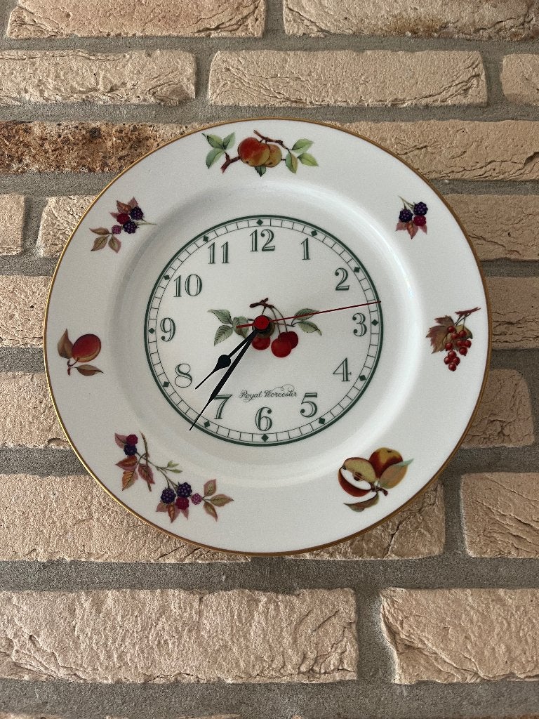 Royal Worcester Evesham Wandklok - Vintage Bordenklok, Antiek en Kunst, Ophalen of Verzenden