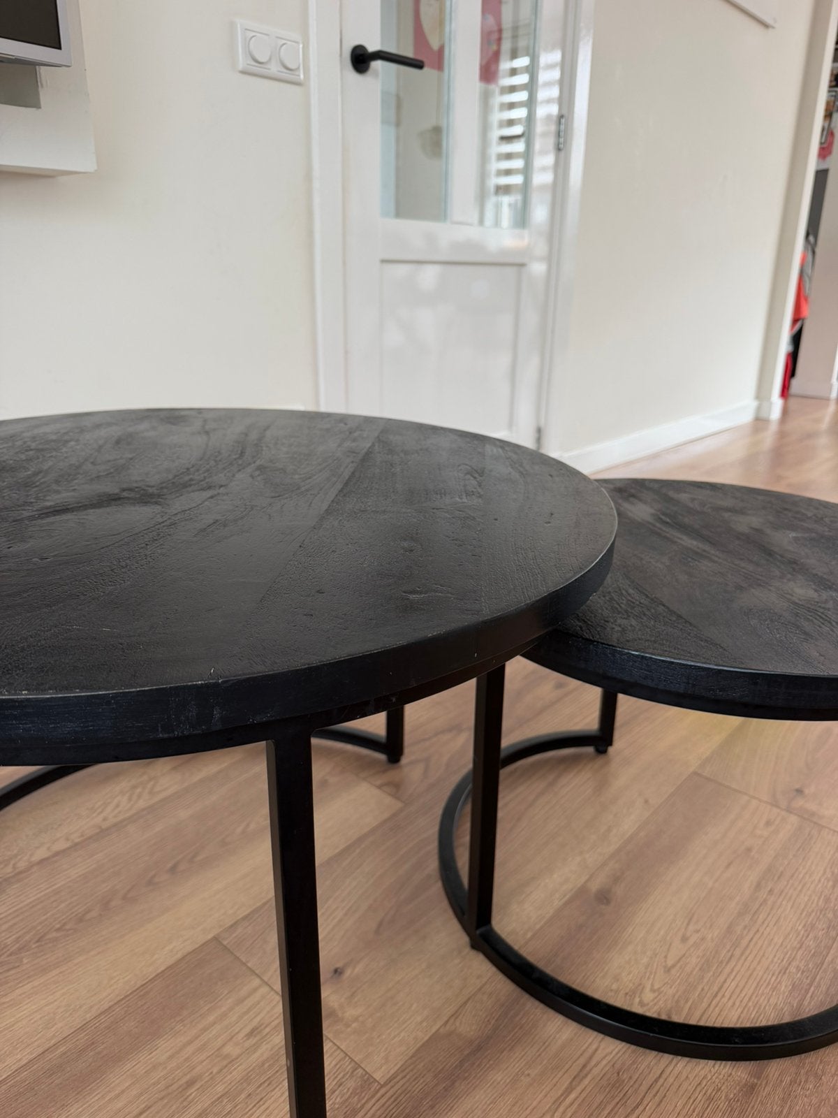 Salontafel set 2, Ophalen, Zo goed als nieuw, Rond, 50 tot 100 cm