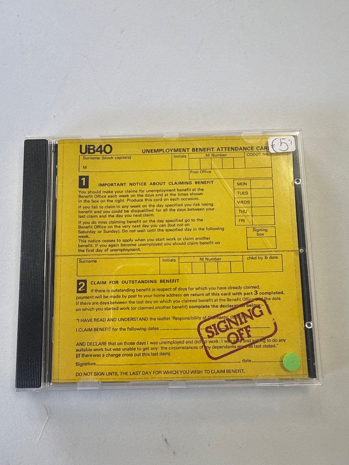 UB40 - Signing Off CD (Reggae/Dub Album), Verzenden, Gebruikt, Album, Inclusief doosje