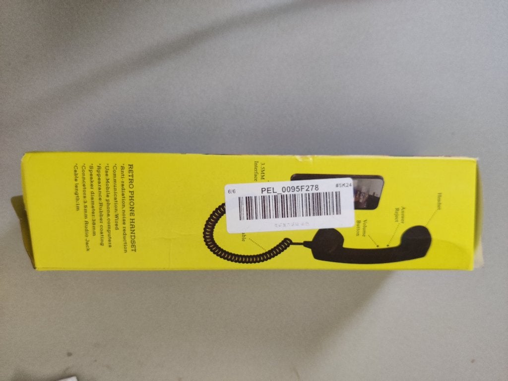 Retro 35 Mm Telefoonhoorn voor smartphone en computer, Telecommunicatie, Ophalen of Verzenden, Nieuw, Overige typen