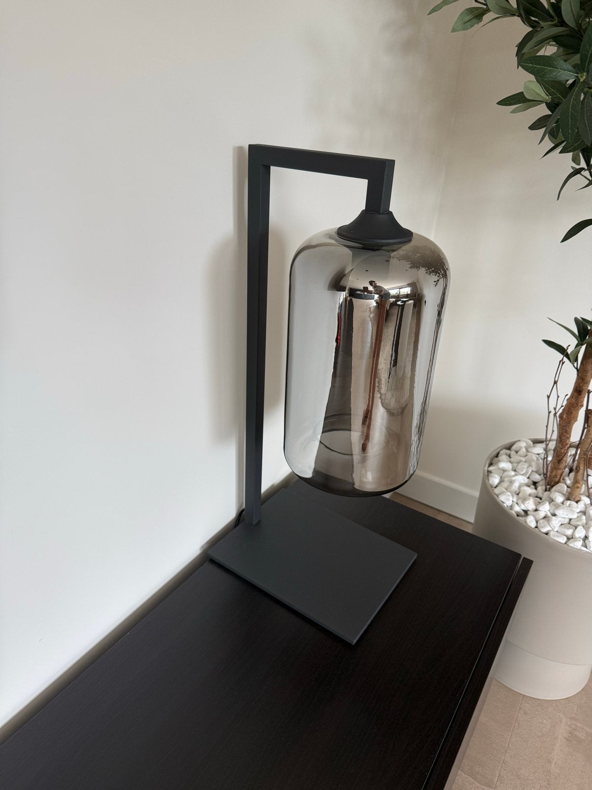 The John smoke tafel- en vloerlamp, Huis en Inrichting, Ophalen, 100 tot 150 cm, E27 (groot), Glas