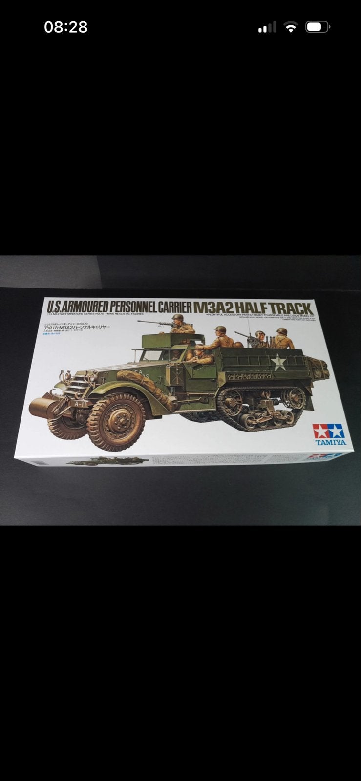 Tamiya U.S. Armoured Personnel Carrier M3A2 Halftrack, 1:32 tot 1:50, Overige typen, Nieuw, Ophalen of Verzenden