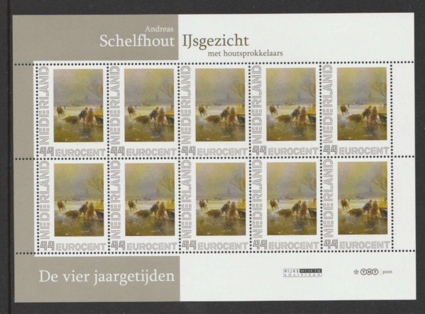 4 Jaargetijden Vel IJsgezicht, Postzegels en Munten, Postzegels | Nederland, Ophalen of Verzenden, Postfris