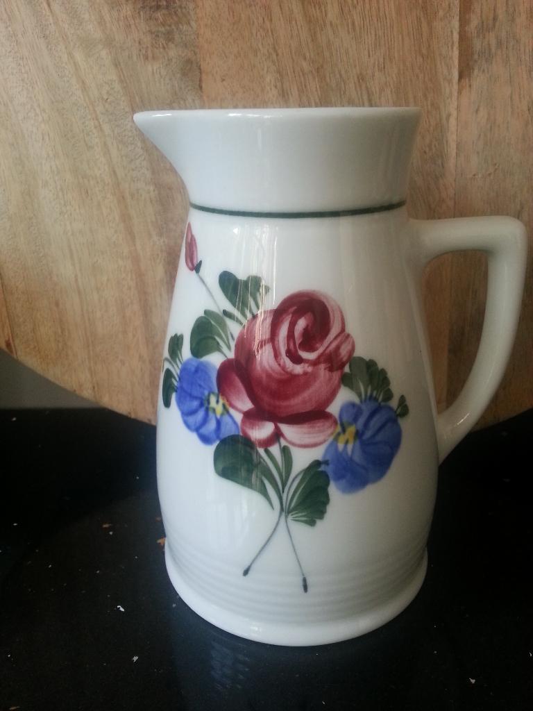 Kan Lilien porselein Alpenflora handbeschilderd seventies, Ophalen of Verzenden, Huis en Inrichting