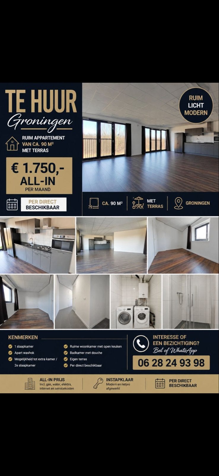 Appartement te huur in Groningen