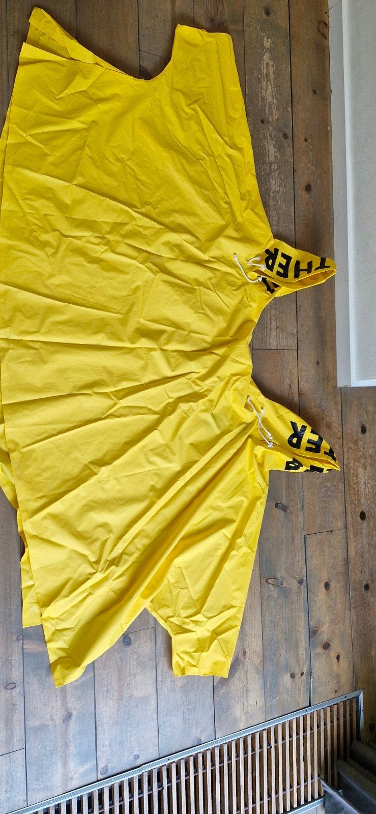 Gele Dubbele Regencape avondvierdaag voor Buitenactiviteiten, Ophalen, Nieuw