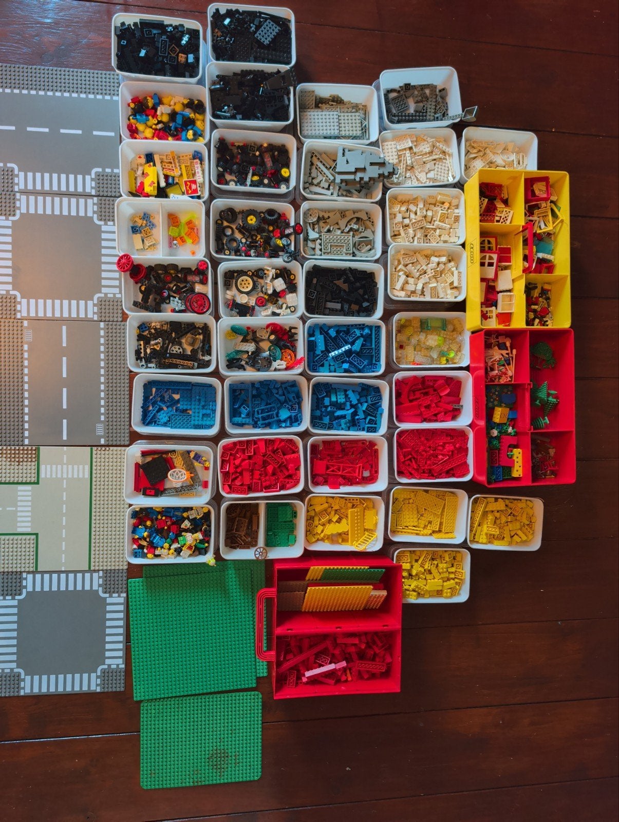 Verzameling Lego: gesorteerd met extra's