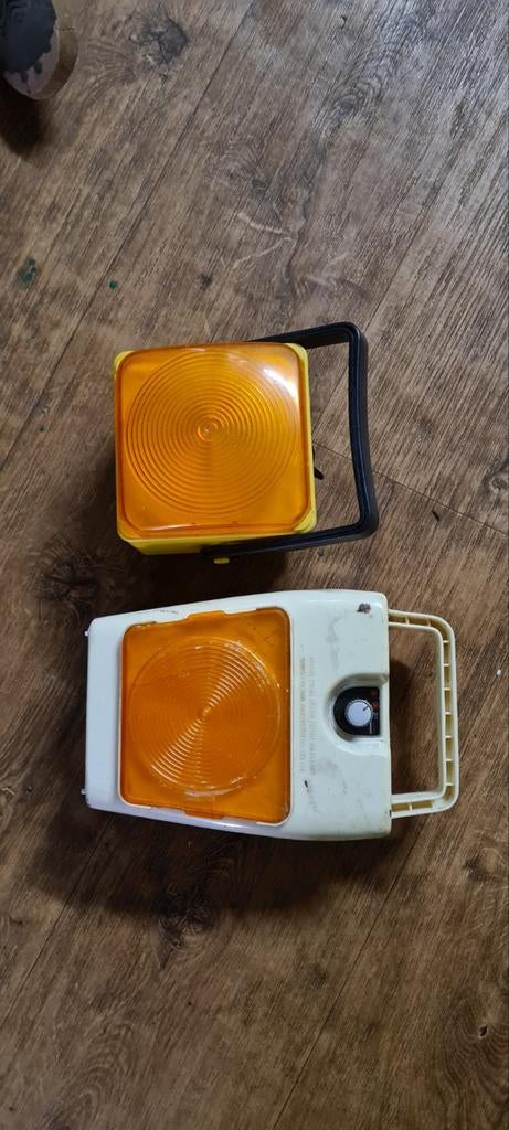 2 retro knipperlichten/ wit/oranje licht, Verzamelen, Ophalen of Verzenden, Overige typen