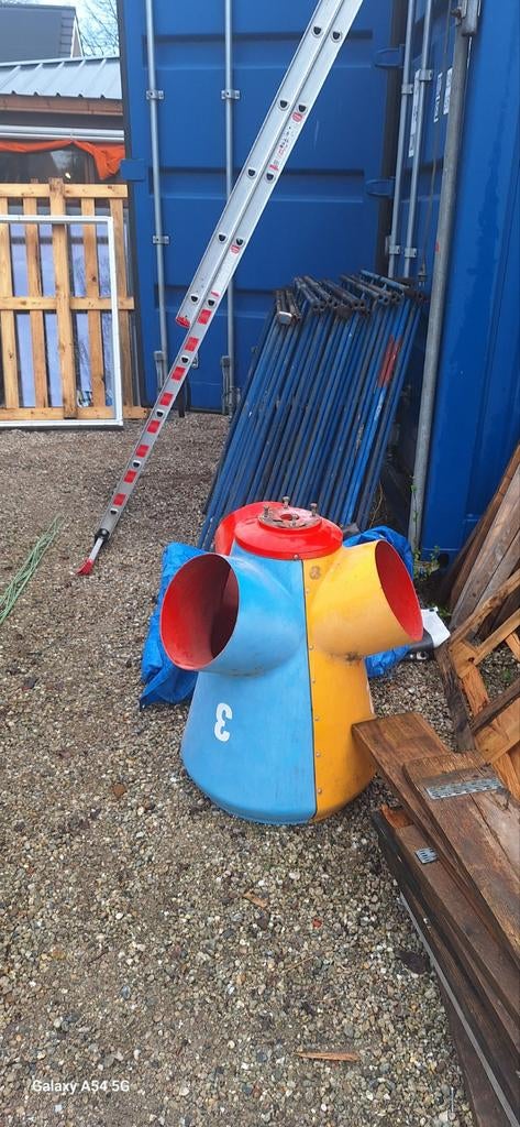 Speeltoestel onderdelen: glijbaan en brandweerpaal, Kinderen en Baby's, Speelgoed | Buiten | Speeltoestellen, Gebruikt, Brandweerpaal