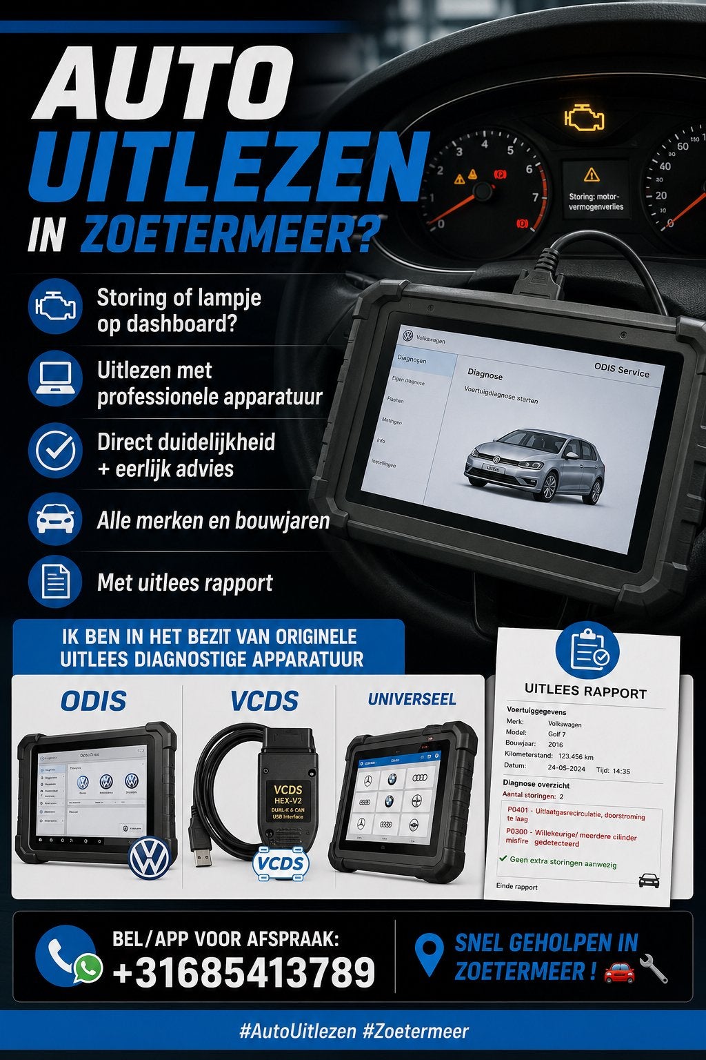 XTOOL Anyscan A30D OBD2 Scanner - Volledige Systeem Diagnose, Auto-onderdelen, Ophalen of Verzenden, Nieuw, Universele onderdelen
