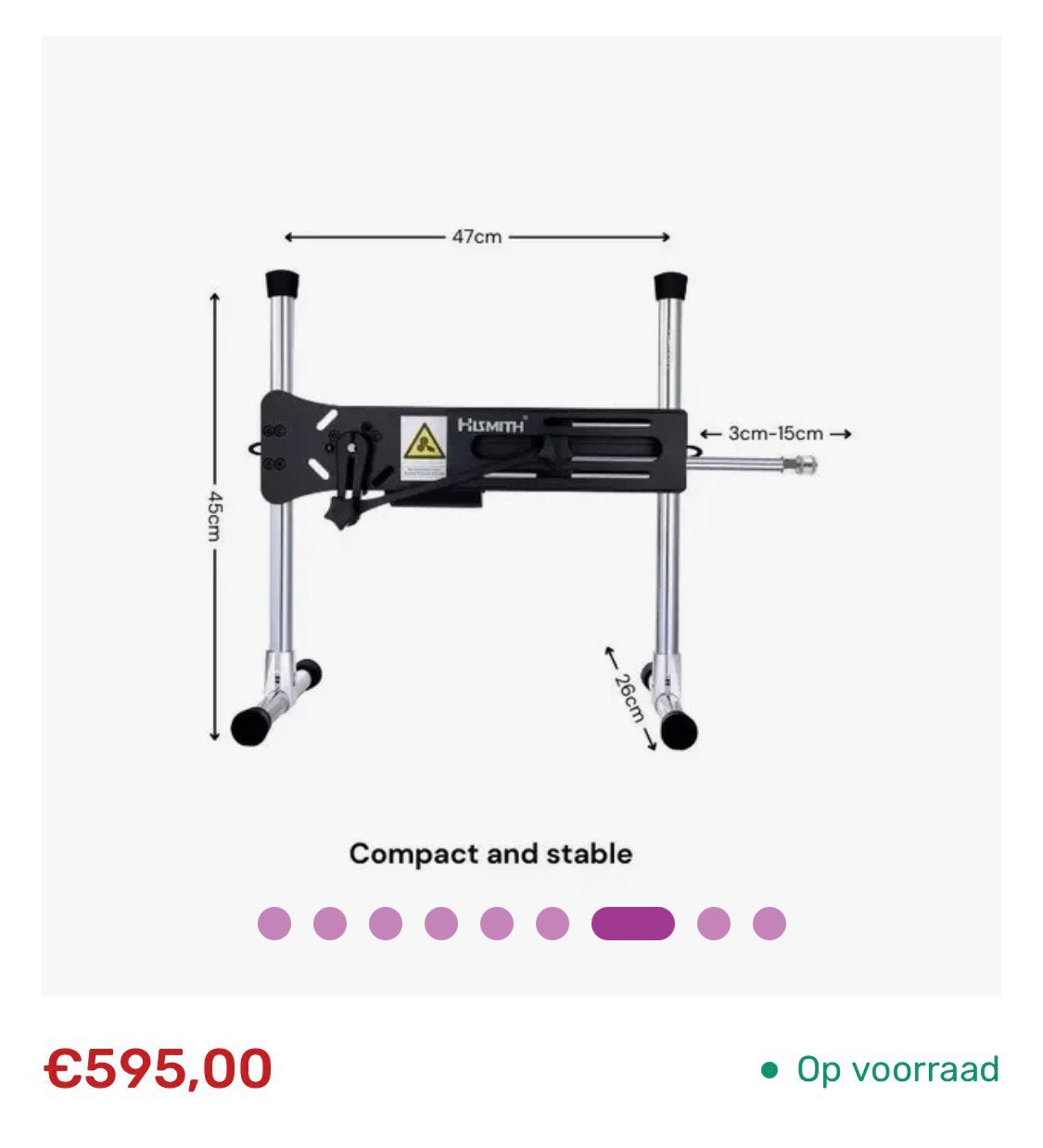 Hissmith pro spelgoed machine voor volwassen, Diversen, Ophalen, Zo goed als nieuw