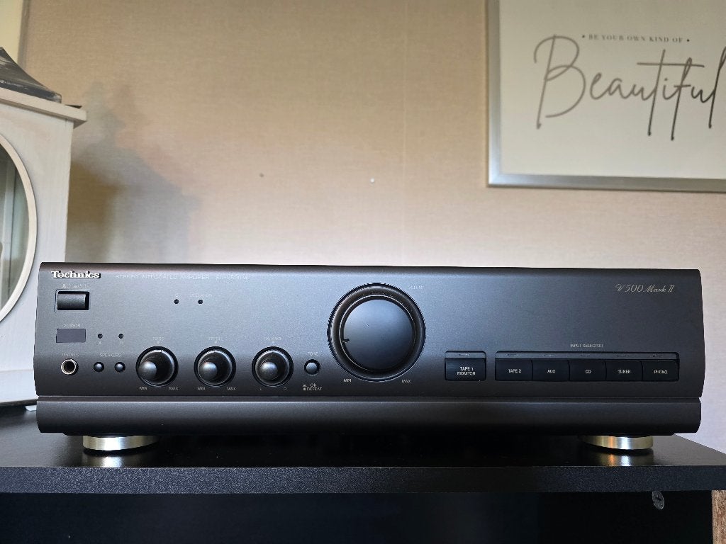 Technics SU-V500M2 Stereo Geïntegreerde Versterker, Zo goed als nieuw, 60 tot 120 watt, Stereo, Ophalen